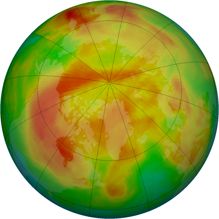Arctic ozone map for 08 April 1992